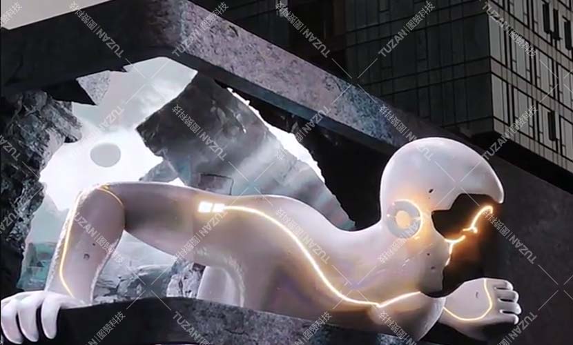 裸眼3D系统(图6) 展厅互动联动系统